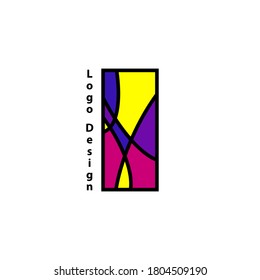 Stained glass window logo design