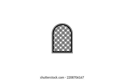 Stained Glass Window vector logo design