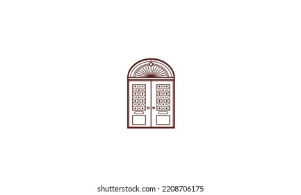 Stained Glass Window vector logo design