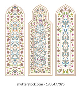 Stained glass windows on the white