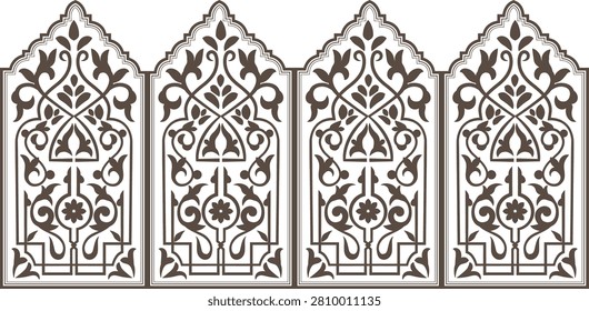 Stained glass windows on the white