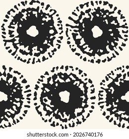 Stained Ink Folk Dots Pattern