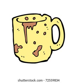 stained mug cartoon