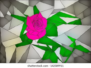 Stained-glass Rose.
