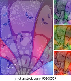 stained-glass sky. color variations