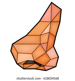 Stained-glass window mosaic nose