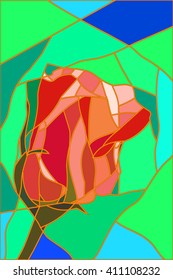 Stained-glass window rose