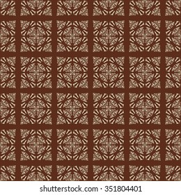 Stained-glass window. Seamless elegant Ornamental pattern.Ceramic tiles. Orient traditional ornament. Oriental and ethnic art theme. Indian motif