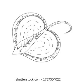 Staining. Coloring book. Coloring book with a picture of a mantle stingray in zentangle style. Antistress freehand sketch drawing. Vector illustration