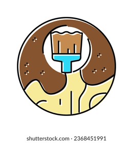 staining hardwood floor color icon vector. staining hardwood floor sign. isolated symbol illustration