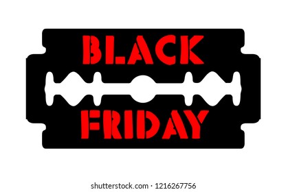 stainless blade with text black friday isolated