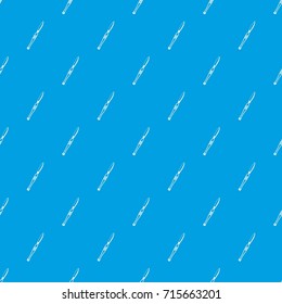 Stainless medical scalpel pattern repeat seamless in blue color for any design. Vector geometric illustration