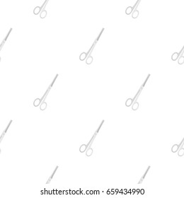 Stainless scissors pattern seamless flat style for web vector illustration