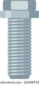 Ilustração de vetor de hardware de construção de parafuso inoxidável