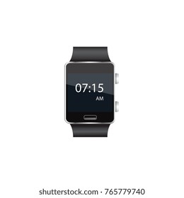 Stainless smart watch isolated on background. Vector icon
