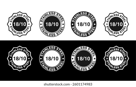 Stainless steel 18-10 badge template. Suitable for product label and information circular stamp