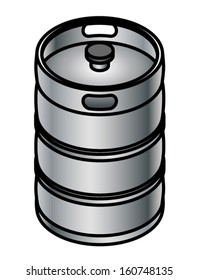 A Stainless Steel Beer Keg.