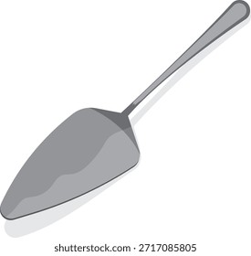 stainless steel cake slicer vector.