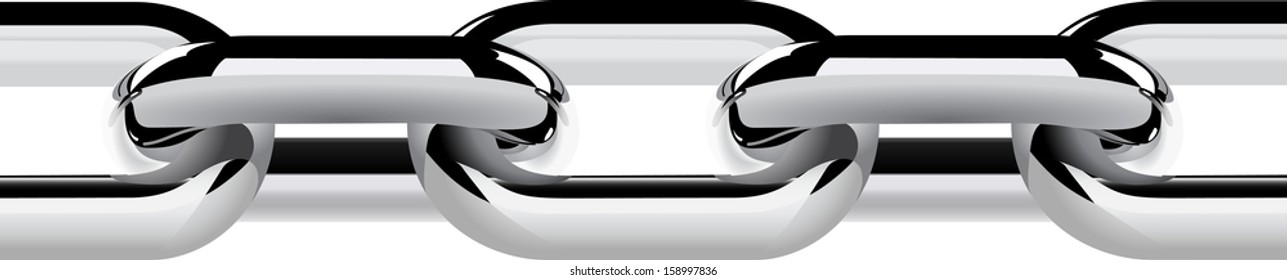 stainless steel chain. fully editable vector