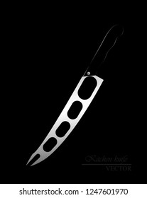 stainless steel cheese knife isolated on background, Knife and chef.  