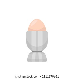 stainless steel egg holder illustration. flat cartoon style. vector design. elements, icons, graphics