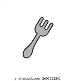 Stainless Steel Fork for Dining High Quality and Editable Vector Illustration For Kitchen Set Tool Design Theme