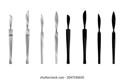 Stainless Steel General Surgical Instruments Vector Stock Vector ...