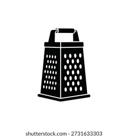 Stainless steel grater kitchen tool isolated flat design vector illustration