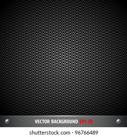 Stainless steel grille, vector on black background illustration