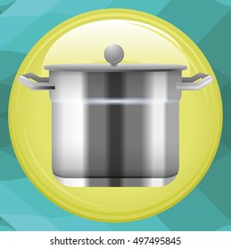 Stainless steel metal cooking pot pan
