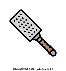 microplano de acero inoxidable vectores de icono de color de cocina de cocina de cocina. señal de utensilios de cocina de microavión de acero inoxidable. ilustración de símbolo aislado