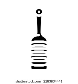 stainless steel microplane kitchen cookware glyph icon vector. stainless steel microplane kitchen cookware sign. isolated symbol illustration