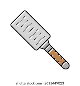 stainless steel microplane kitchen cookware color icon vector. stainless steel microplane kitchen cookware sign. isolated symbol illustration