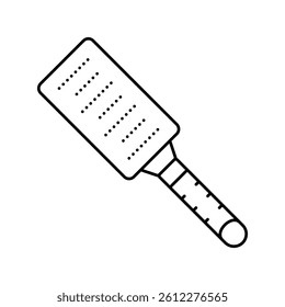 stainless steel microplane kitchen cookware line icon vector. stainless steel microplane kitchen cookware sign. isolated contour symbol black illustration
