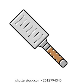 stainless steel microplane kitchen cookware color icon vector. stainless steel microplane kitchen cookware sign. isolated symbol illustration