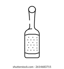 stainless steel microplane kitchen cookware line icon vector. stainless steel microplane kitchen cookware sign. isolated contour symbol black illustration