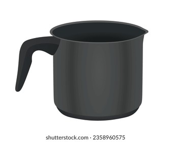 Stainless steel pot. vector illustration
