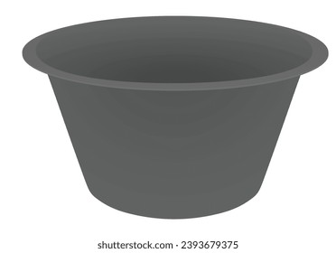 Stainless steel pot. vector illustration