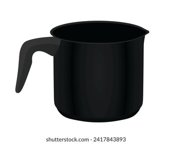 Stainless steel pot. vector illustration
