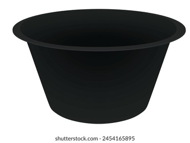 Stainless steel pot. vector illustration
