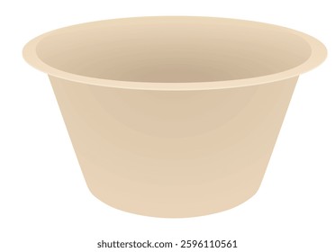 Stainless steel pot. vector illustration
