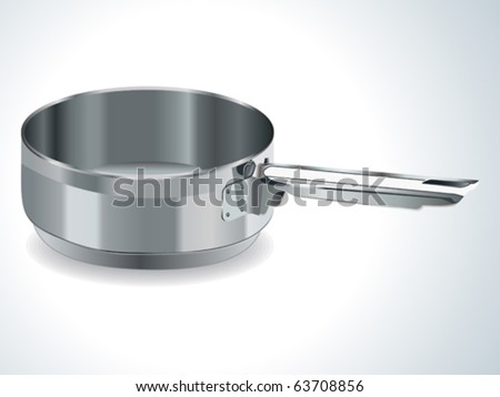 stainless steel pot vector illustration