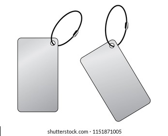 Stainless Steel Square Tag Vector