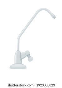 Stainless steel tap silver colored vector illustration on white background