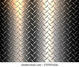 Stainless steel texture metallic, diamond metal sheet texture background vector illustration.