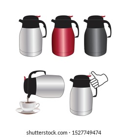stainless steel vacuum coffee pot-function-pour coffee and hold pot