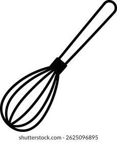 Stainless Steel Whisk Vector Silhouette: Kitchen Tool Illustration for Culinary and Cooking Projects

Description
