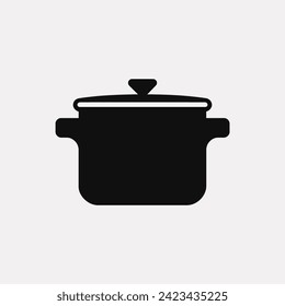 Stainless-Style-Pots-Symbol - einfache Vektorgrafik