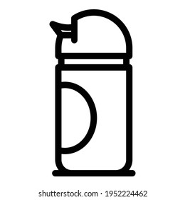 Icono de termo inoxidable. Icono de vector termo inoxidable de contorno para diseño web aislado en fondo blanco
