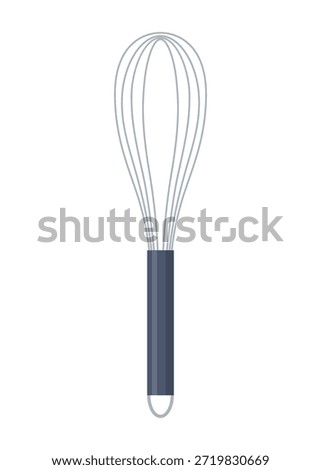 Stainless wire kitchen whisk, Ergonomic handle with durable metal wires for baking, Premium stainless steel whisk designed for mixing eggs and creamy sauces efficiently